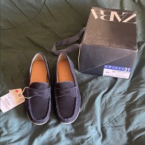 Zara Boys Dark Blue Loafers